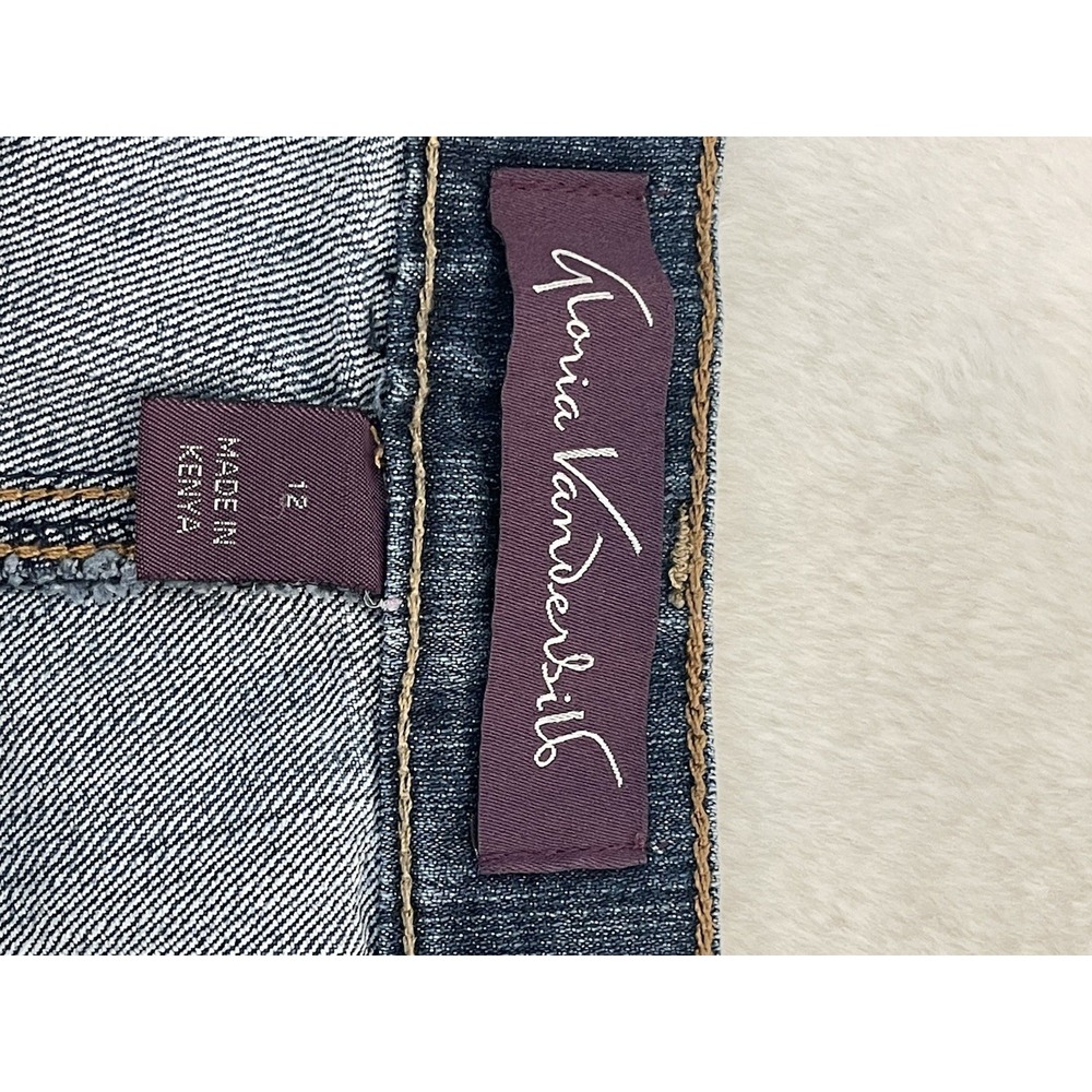 GLORIA VANDERBUILT Amanda Missy Short Sz12 Indigo Denim, Kenya - Picture 4 of 8